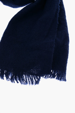 fringed SOLID FLEECY scarf