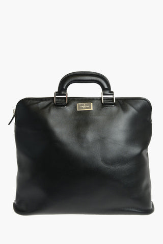 Zipped Leather Business Bag