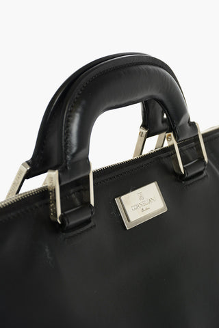 Zipped Leather Business Bag