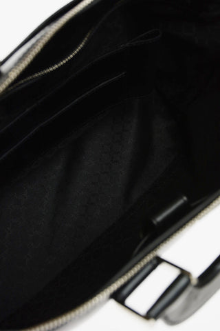 Zipped Leather Business Bag