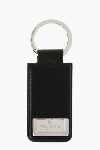 Leather Keyring with Steel Ring 