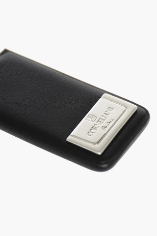 Leather Keyring with Steel Ring 