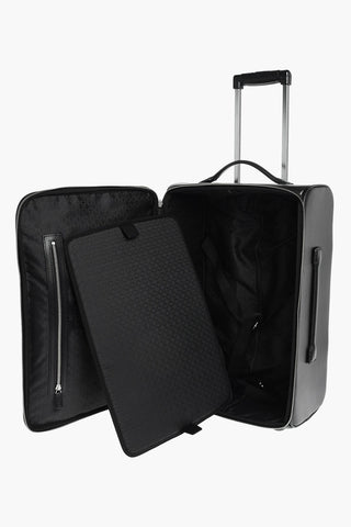 2 Compartments Leather Trolley