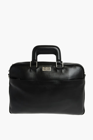 Zipped Leather Business Bag
