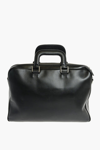 Zipped Leather Business Bag