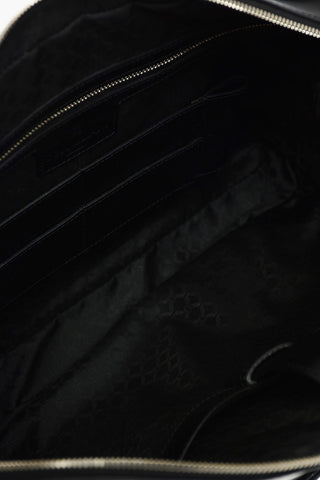 Zipped Leather Business Bag