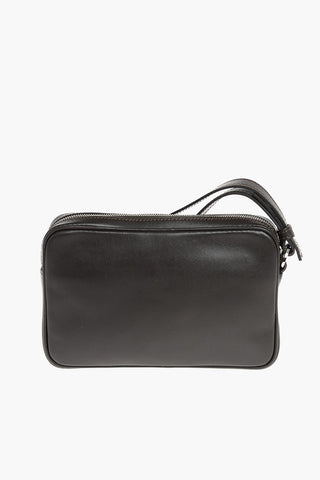 Leather Single-comparted Pochette with Cuff