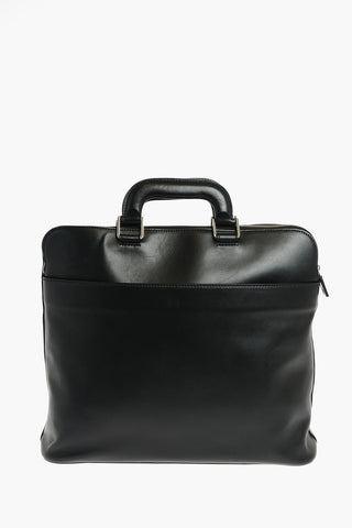 Zipped Leather Business Bag