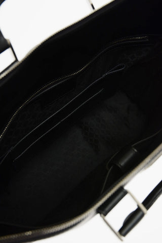 Zipped Leather Business Bag