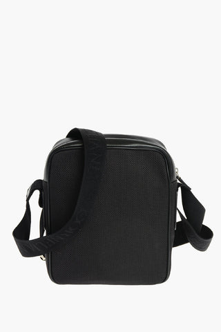 Borsello a Tracolla con Zip e Inserti in Pelle