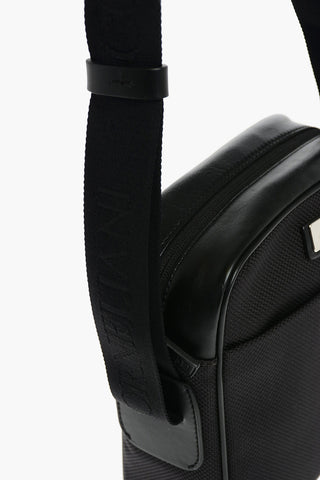 Borsello a Tracolla con Zip e Inserti in Pelle