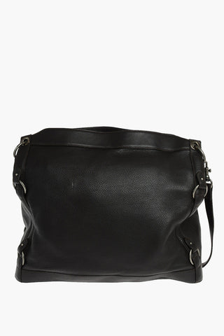 Textured Leather Crossbody Travel Bag