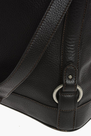 Textured Leather Crossbody Travel Bag