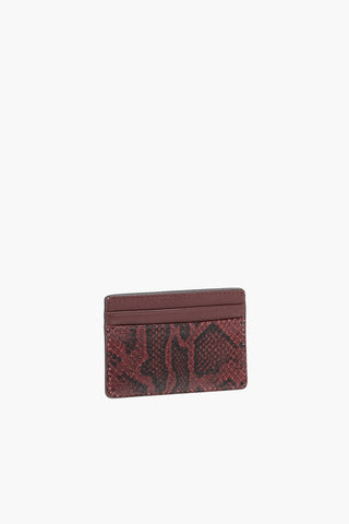 MICHAEL snake print leather card holder