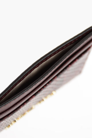 MICHAEL snake print leather card holder