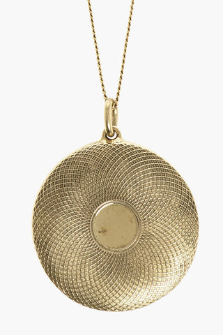 brass necklace with medallion