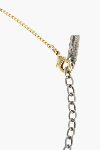 brass necklace with medallion
