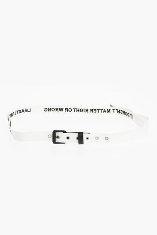 20mm fabric belt with leather details