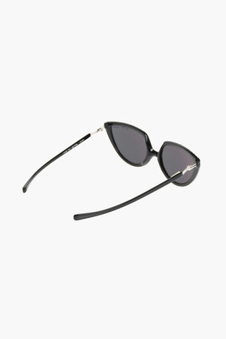 MARTINE ROSE Cat-eye-shaped SOS Reversible Sunglasses in Zebra Motif