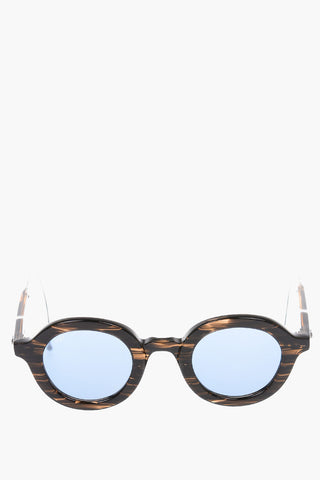 Turtle Printed Rounded Sunglasses