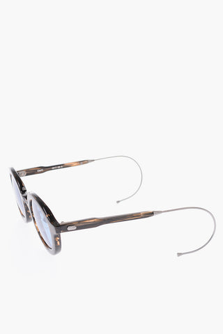 Turtle Printed Rounded Sunglasses