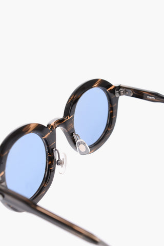 Turtle Printed Rounded Sunglasses