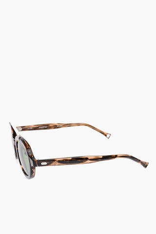 Turtle Printed Rounded Sunglasses