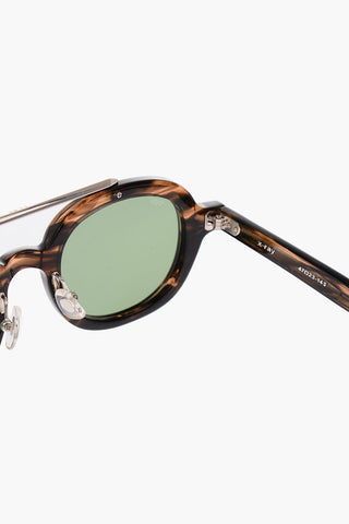 Turtle Printed Rounded Sunglasses