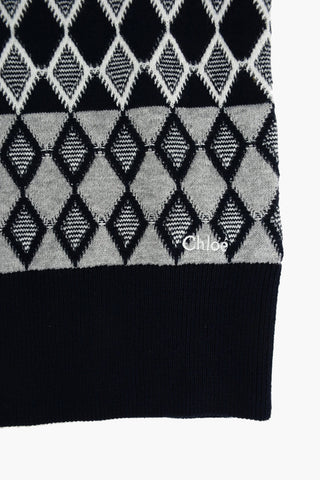 Maglia a Collo Alto Ricamata