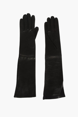 solid color leather gloves