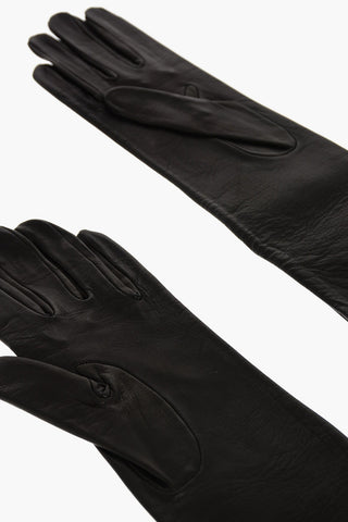 solid color leather gloves