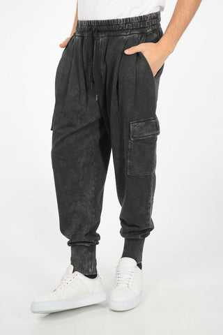 Acid Wash Cargo Sweatpants