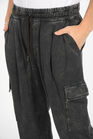 Acid Wash Cargo Sweatpants
