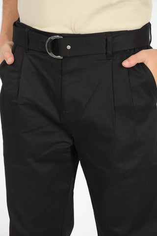 double pleated BERLIN pants with belt