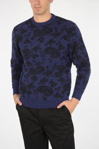 paisley crew-neck sweater