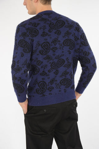 paisley crew-neck sweater