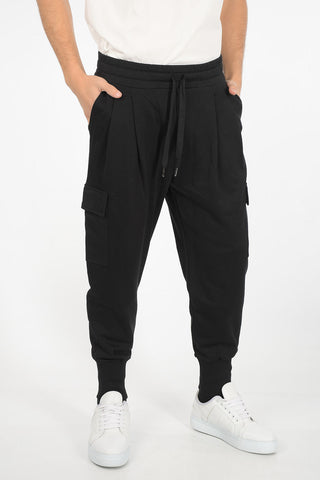 pantalone cargo jogger con coulisse in vita