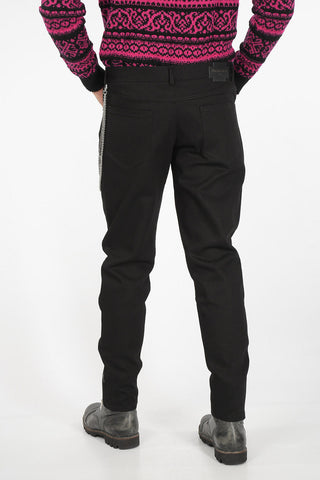 jeans straight fit a vita regolare con zip alla caviglia 17cm