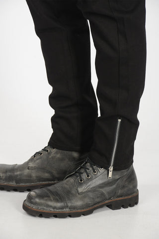 jeans straight fit a vita regolare con zip alla caviglia 17cm