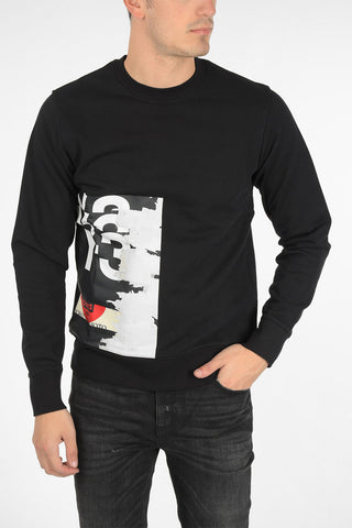 ADIDAS Printed Crew-neck Sweatshirt