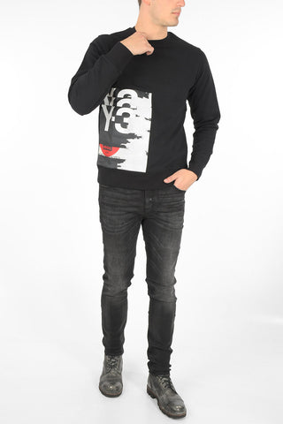 ADIDAS Printed Crew-neck Sweatshirt