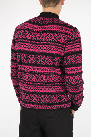 maglia mock ricamata in Lana
