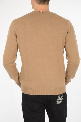 maglia girocollo in cashmere e in lana