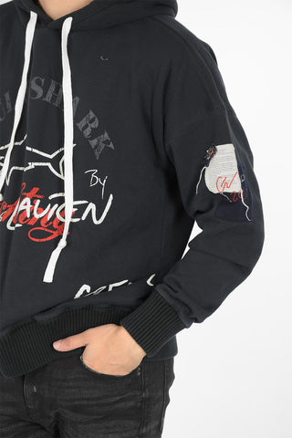 GREG LAUREN Printed sweatshirt with Hood