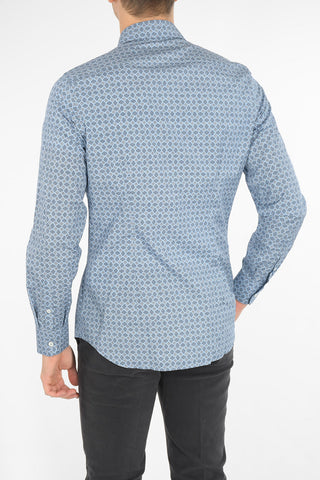 anthemion-print spread collar shirt