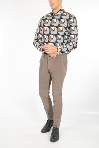 pantalone chinos in velluto a coste slim fit