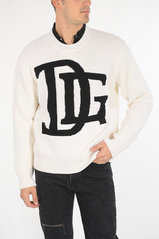 embroidered crew-neck sweater