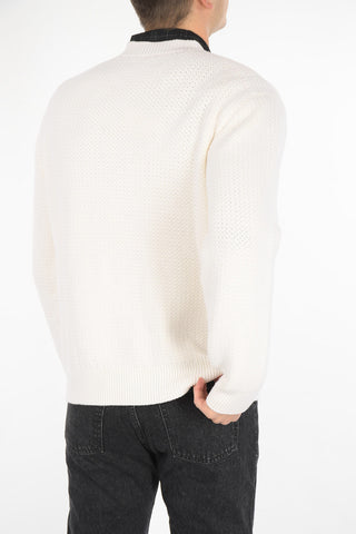 embroidered crew-neck sweater