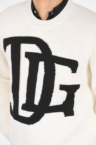 embroidered crew-neck sweater