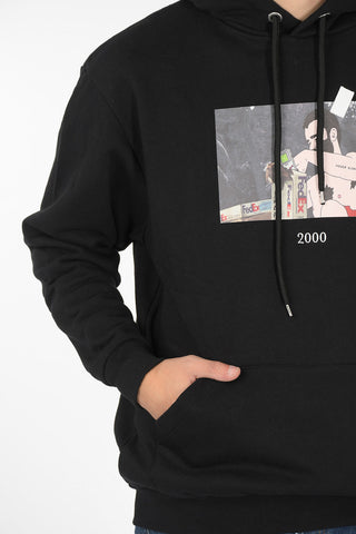 Felpa Stampa Never Alone Fedex con Cappuccio